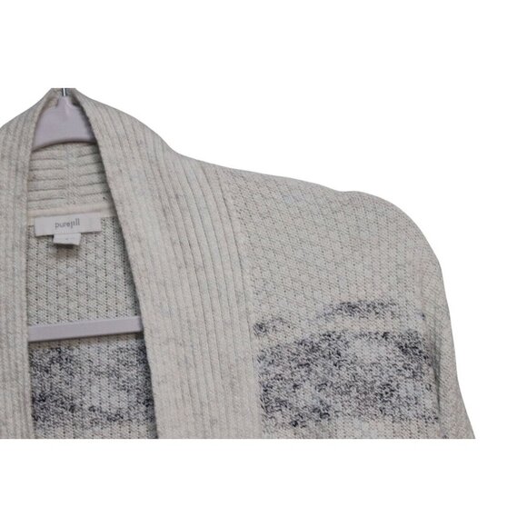 J Jill Purejill Long Cardigan Sweater Small Knit Open Cotton Coastal Lagenlook - Picture 7 of 13